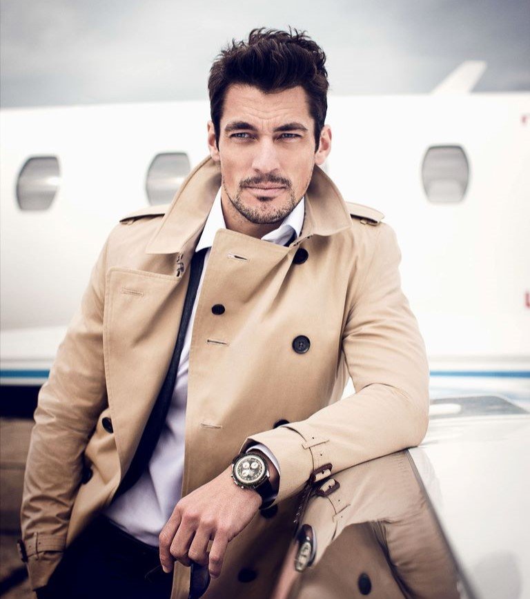 Classic beige trench coat for men